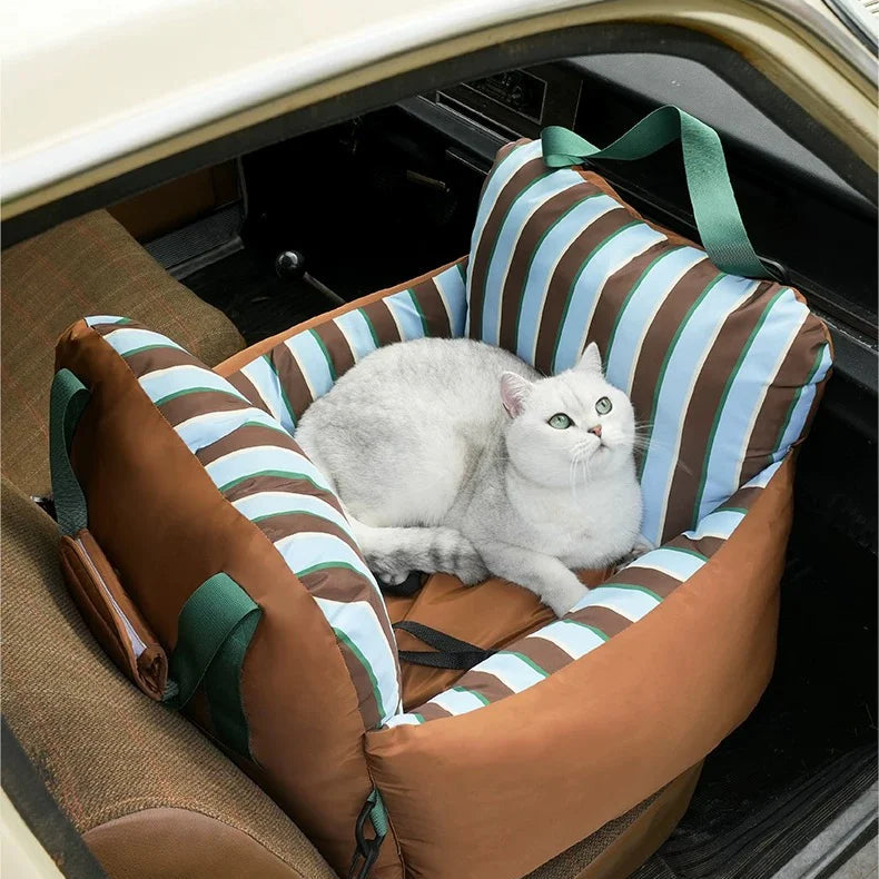 Striped Car Seat Pet Bed
