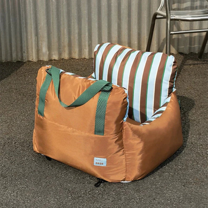 Striped Car Seat Pet Bed