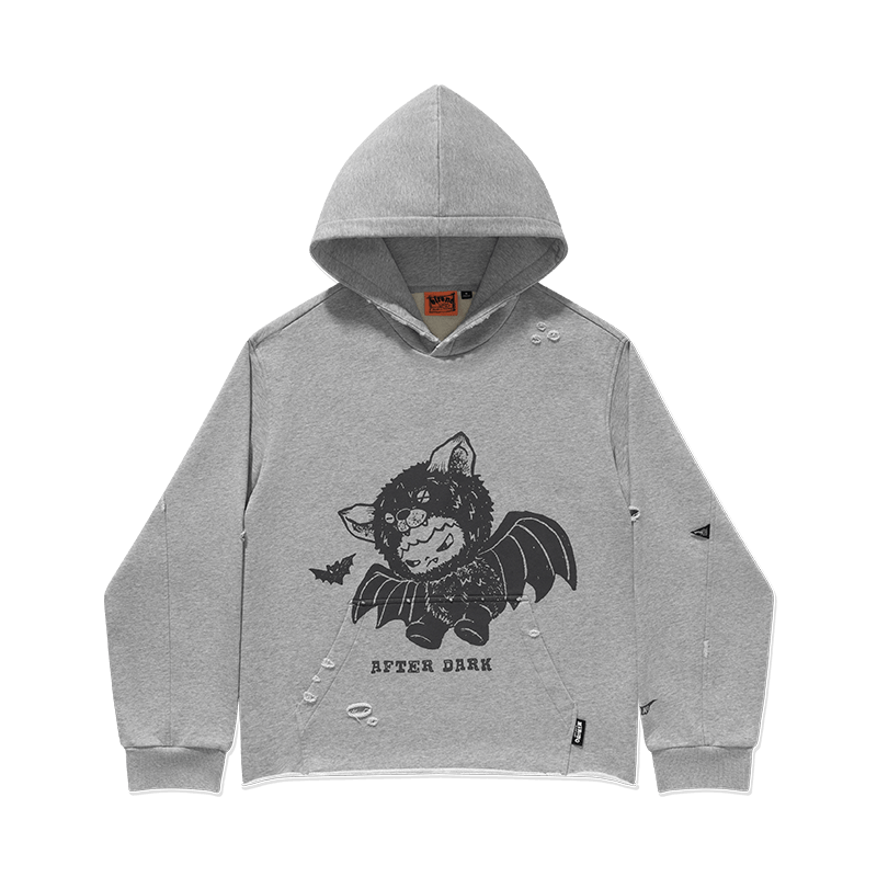 HIRONO After Dark Bat Washed Hoodie