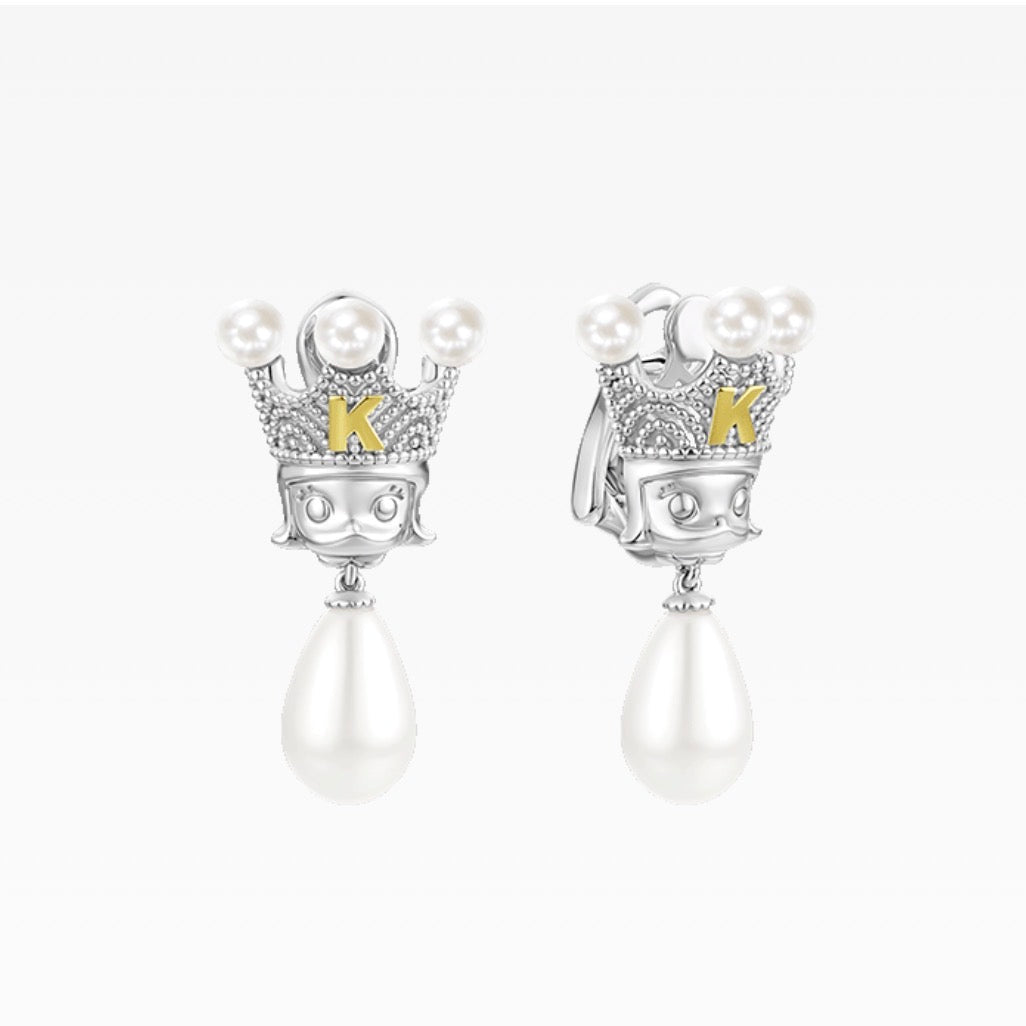 Royal Molly Lace Birth Princess Clip-On Earrings