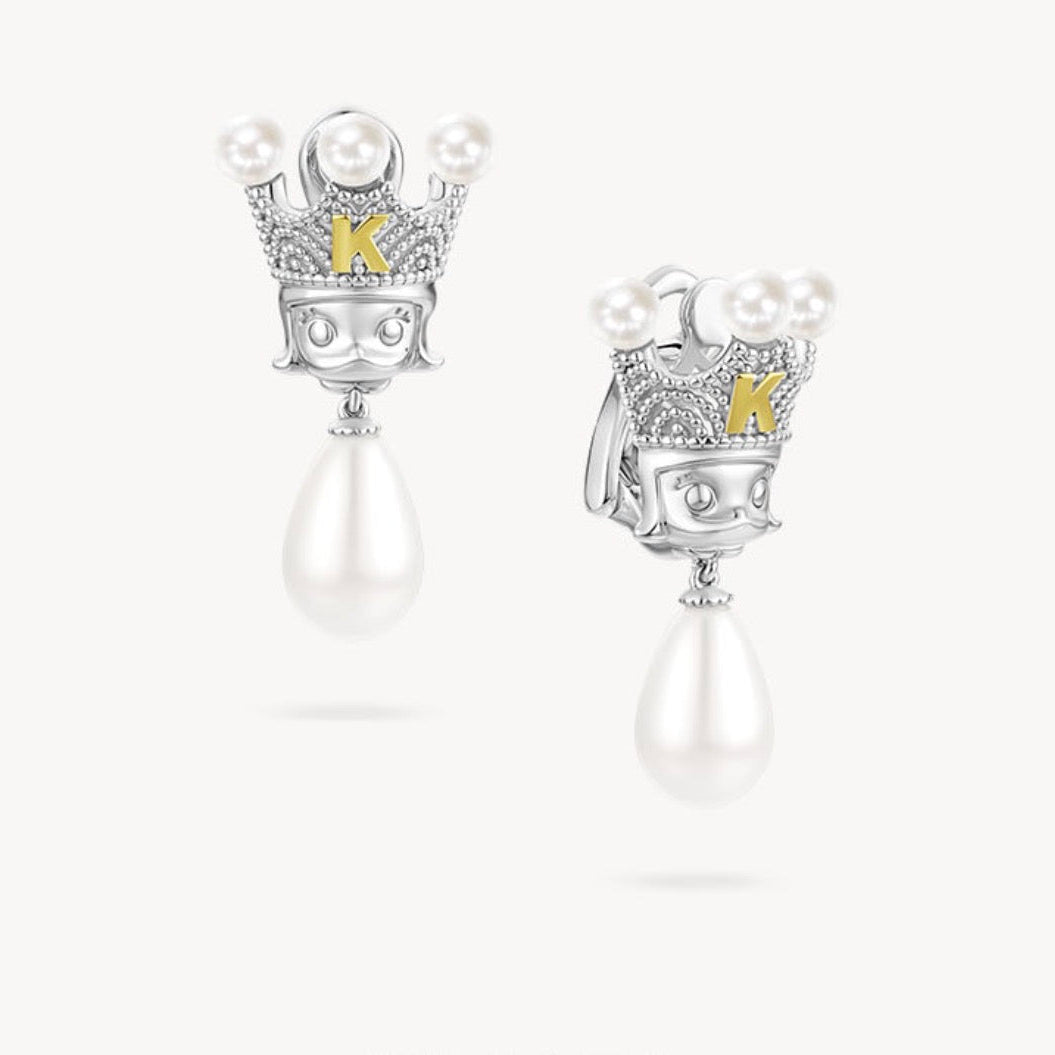 Royal Molly Lace Birth Princess Clip-On Earrings