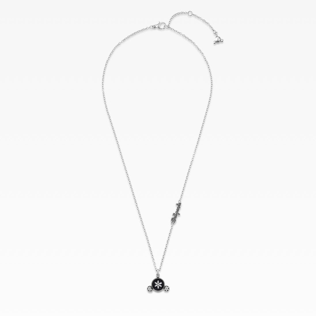 SKULLPANDA Unfading LIGHT Black Agate Snowflake Necklace at ri-son