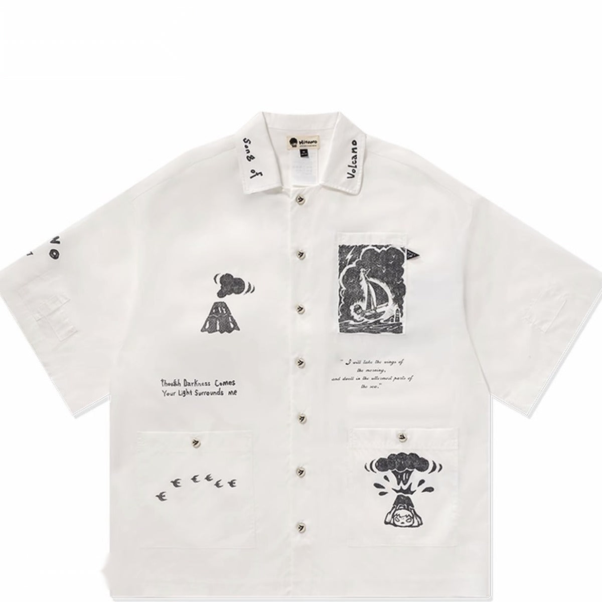 Hirono Living Wild “Song of the Sea” Graphic Short-Sleeve Shirt