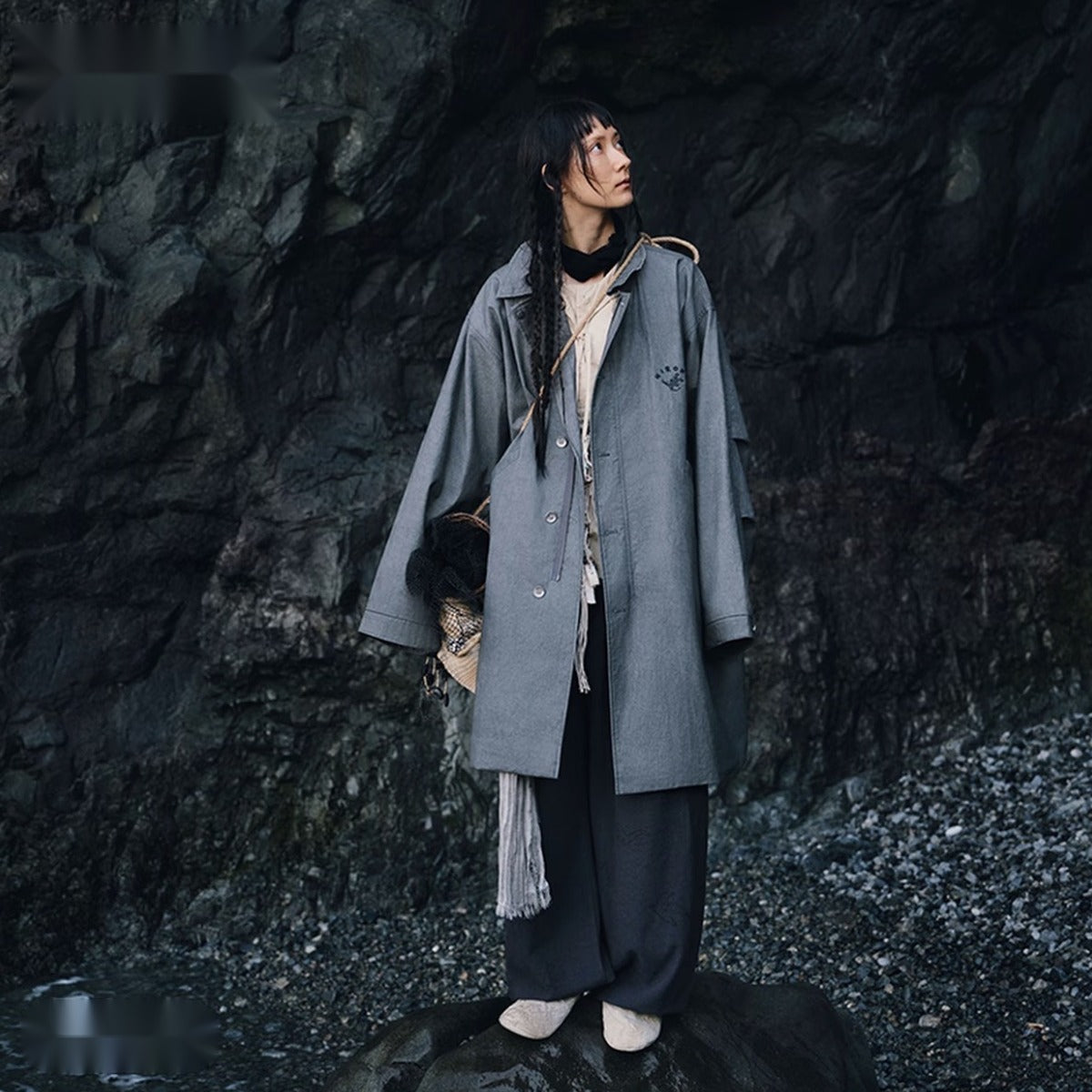 Hirono Sea Song Storm Sailing Coat – Heather Grey
