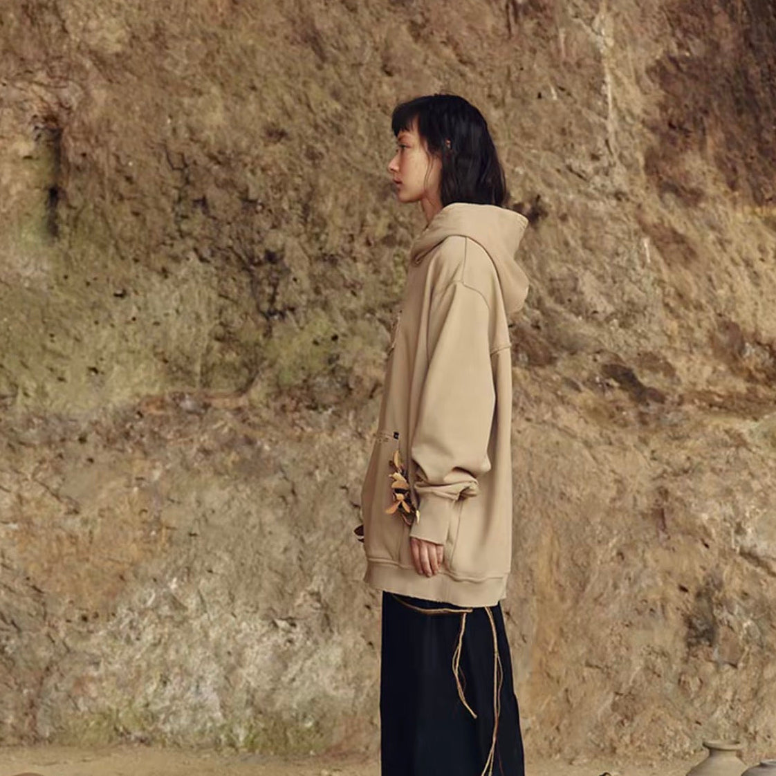 Hirono Living Wild Distressed Patch Hoodie