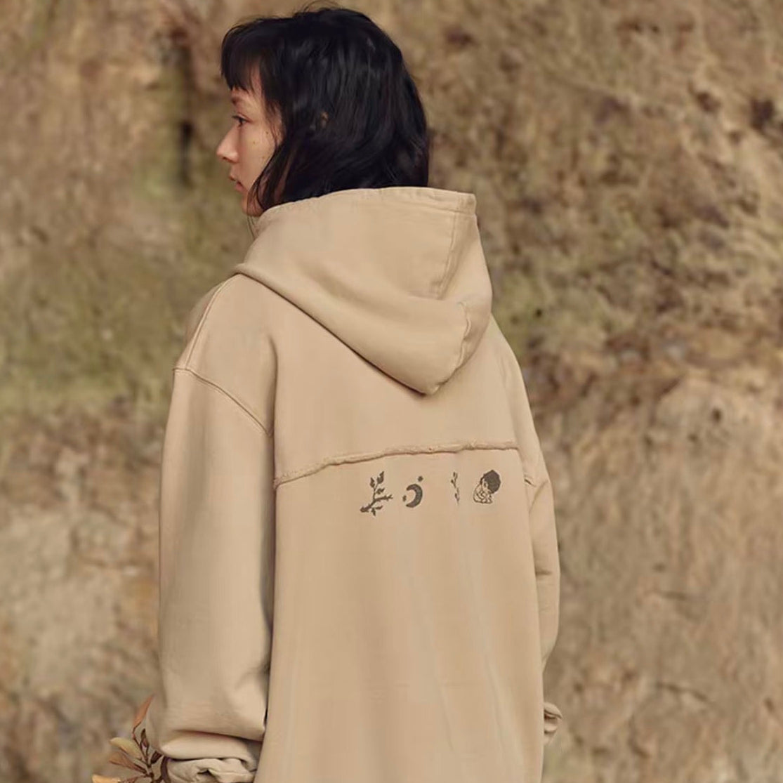 Hirono Living Wild Distressed Patch Hoodie