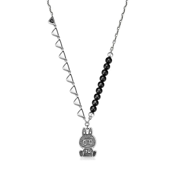 LABUBU 10TH anniversary silver necklace