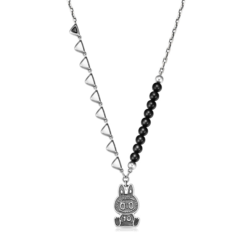 LABUBU 10TH anniversary silver necklace