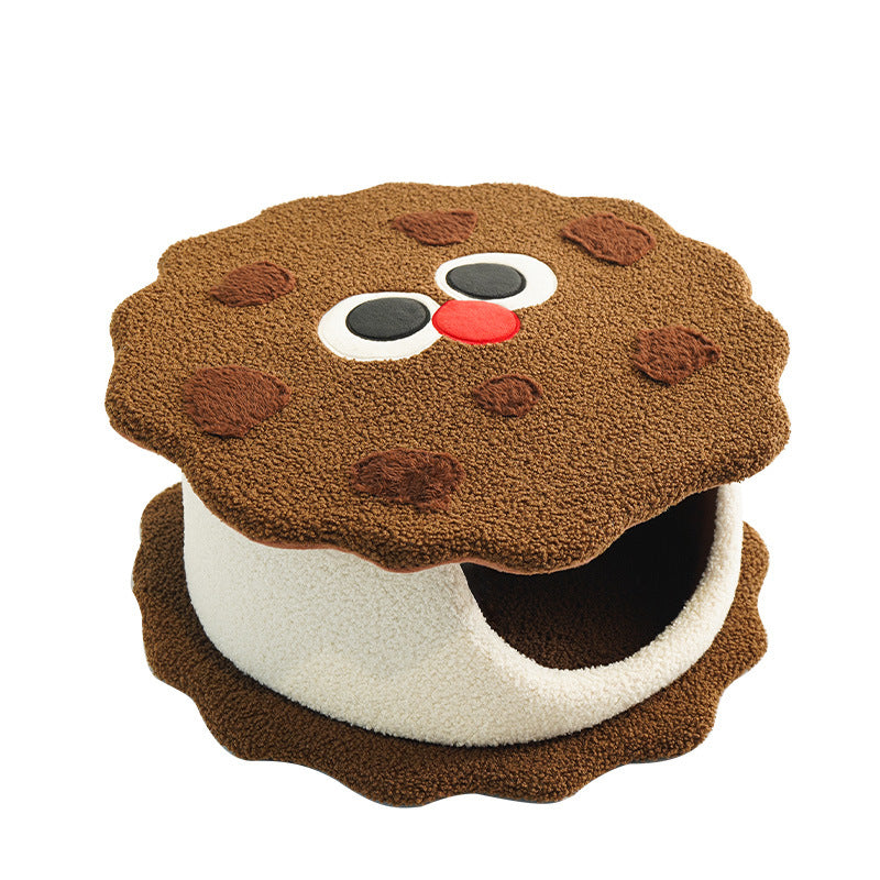 Chocolate - Filled Biscuit - Inspired Cat Bed