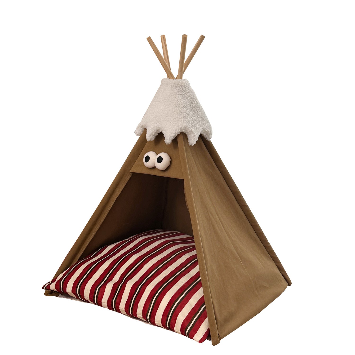 A Cozy Haven: Christmas Tri-column Cat & Dog Canvas Tents& Beds