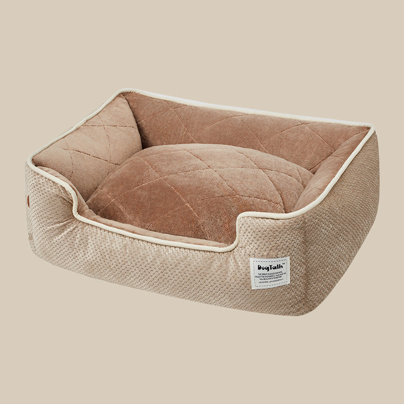 Ultra-Soft Brushed Microfiber Washable Cat & Dog Bed with Non-Slip Base