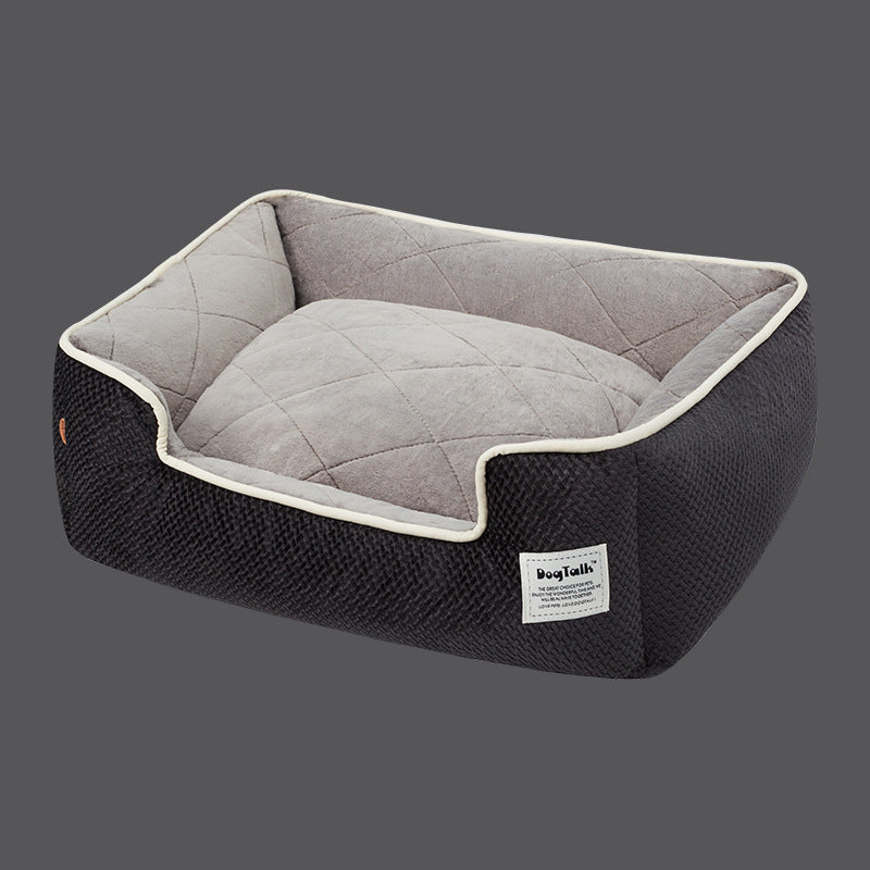 Ultra-Soft Brushed Microfiber Washable Cat & Dog Bed with Non-Slip Base