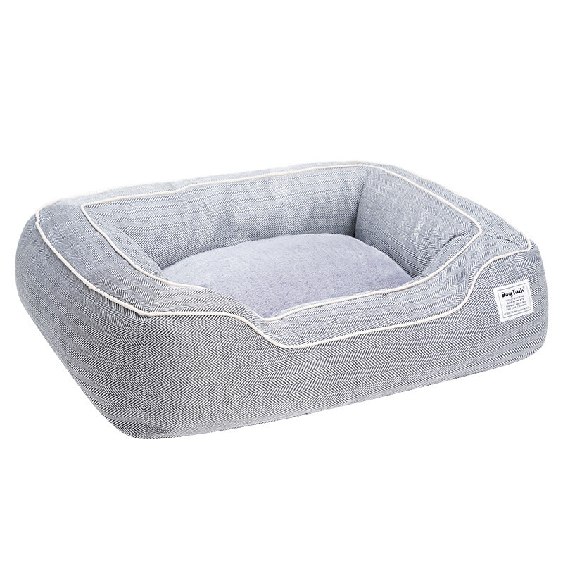 Removable and Washable Houndstooth Cat & Dog Bed