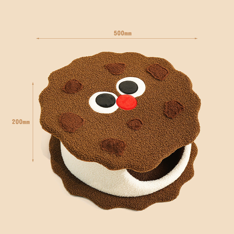 Chocolate - Filled Biscuit - Inspired Cat Bed