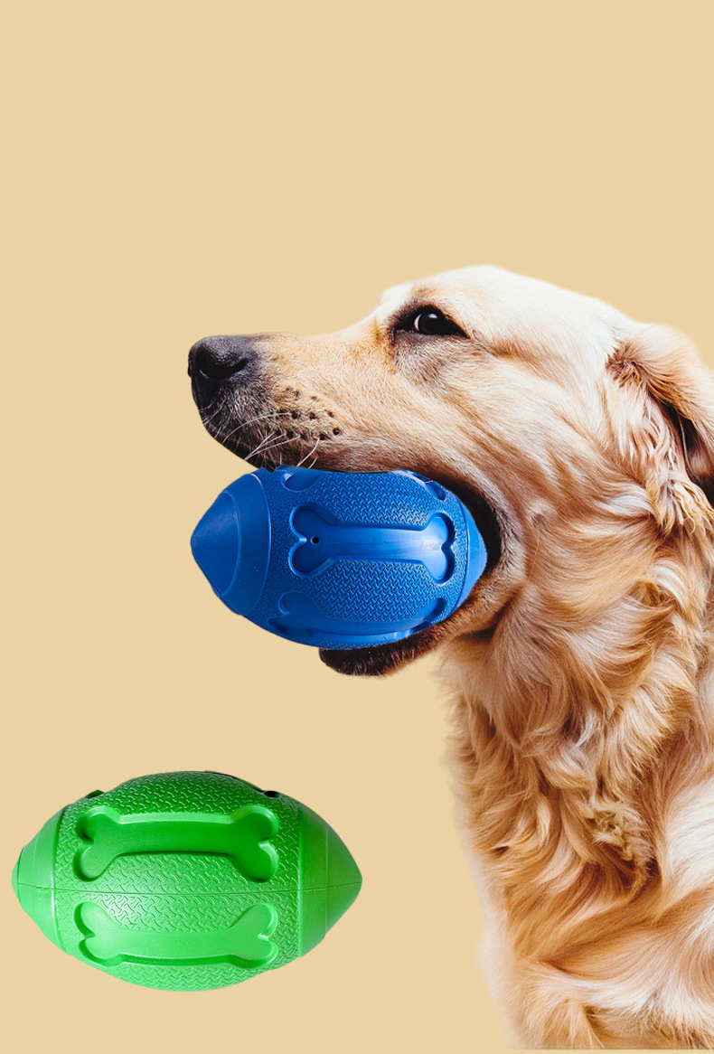 Dog Concave Bone Football Chewing Toys (Natural Rubber)  R-T03 - ri-son