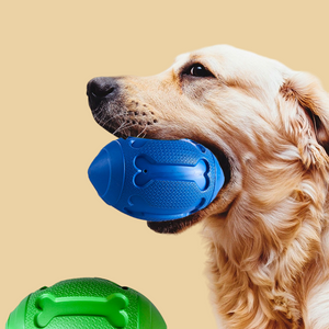 Dog Concave Bone Football Chewing Toys (Natural Rubber)  R-T03 - ri-son