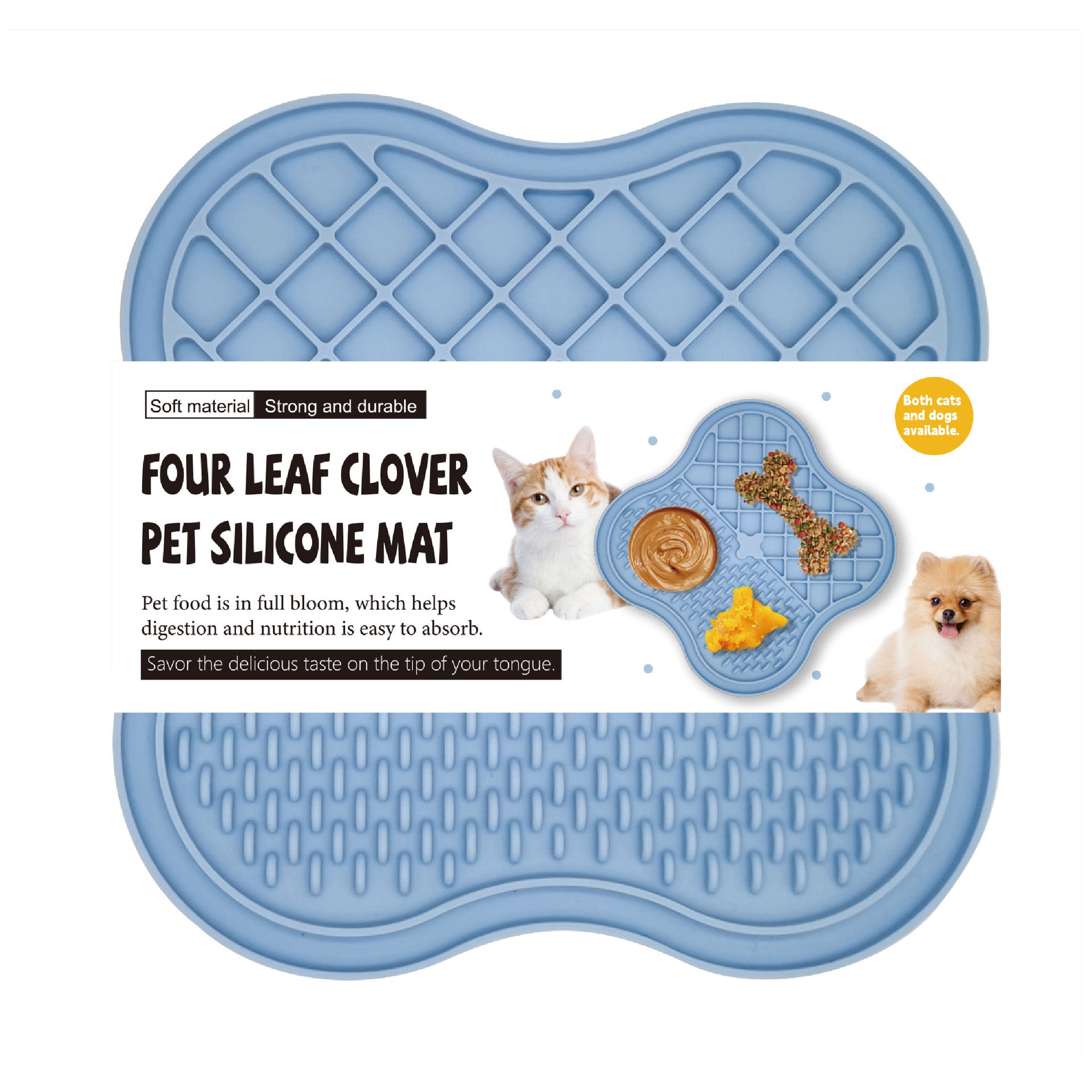 Four - Leaf Clover Pet Food-Grade Silicone Licking Mat