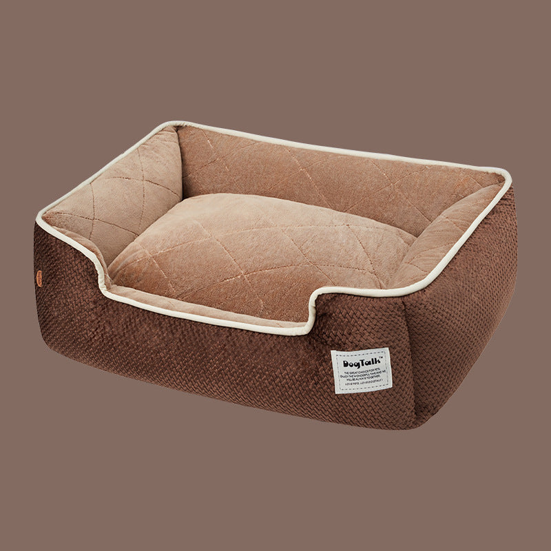 Ultra-Soft Brushed Microfiber Washable Cat & Dog Bed with Non-Slip Base