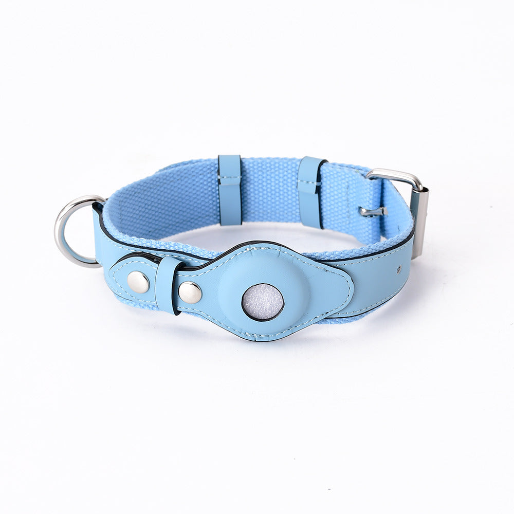 Leather, Fabric Dog Collar With Air-tag Box - ri-son