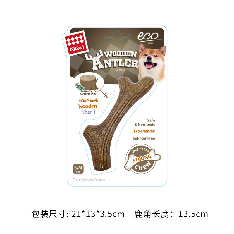 GiGwi Wooden Antler Dog Chew Toys for all breeds