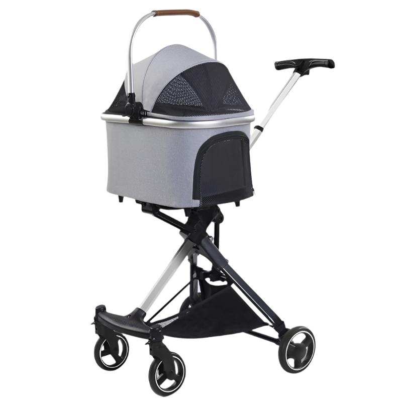 Ri-son Pet Stroller, Dog Cat Stroller 3-in-1 Detachable Doggy Stroller for Small Medium Dogs 4 Wheel Dog Travel Jogger Cart Cat Walker Foldable Wagons for Doggy Rabbit Puppy, - ri-son