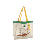 Running repair dog contrasting color tote bag