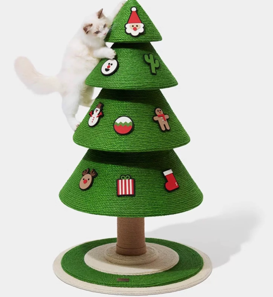 Christmas Pine Cat Tree & Scratcher by Vetreska