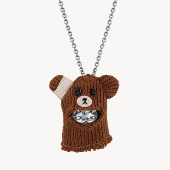 Hirono Stuffed Bear Pendant Necklace