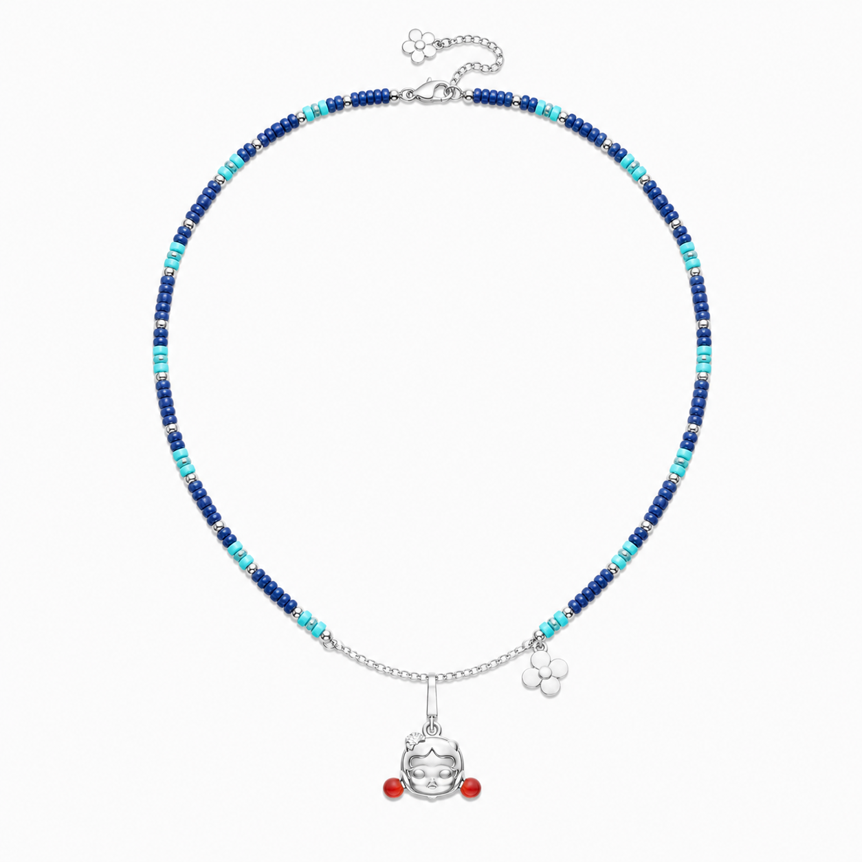POPOP Fruition Lapis & Faux Turquoise Necklace – SKULLPANDA Pendant