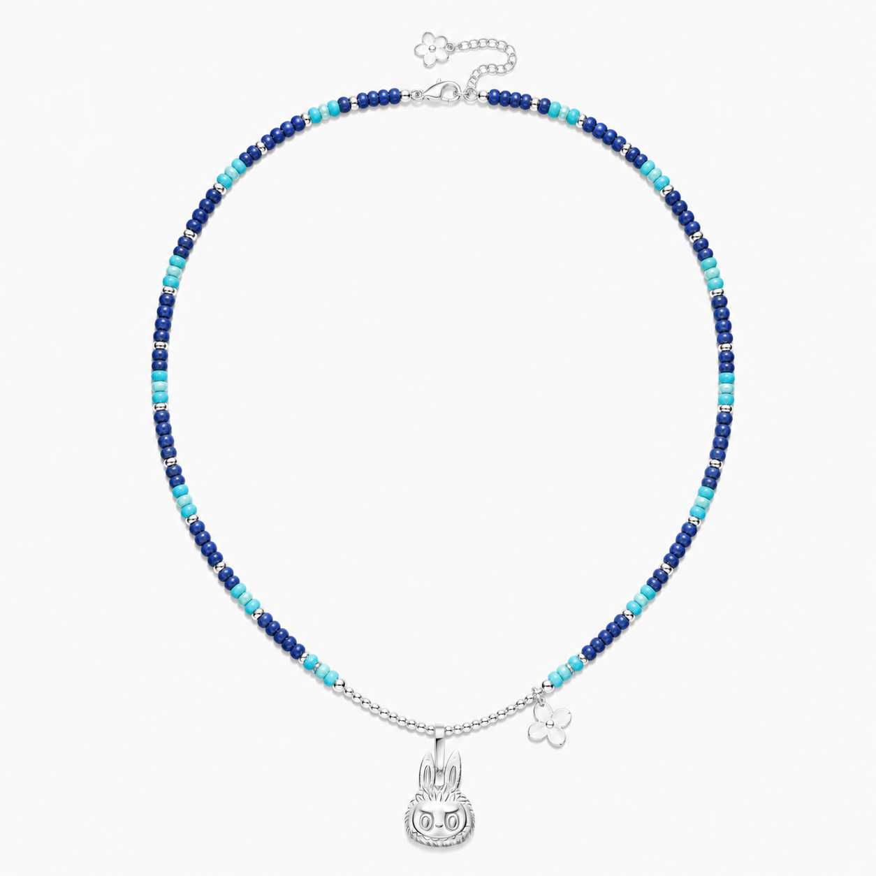 POPOP LABUBU Lapis & Faux Turquoise Necklace