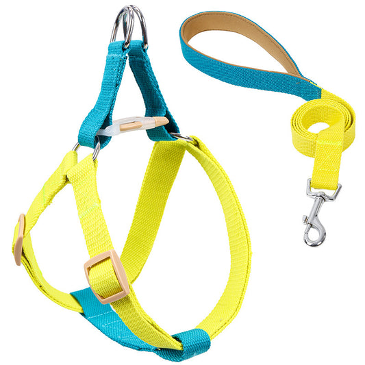 Dopamine Color Blue/Yellow Harness and Leashes R-PD20052 BY - ri-son