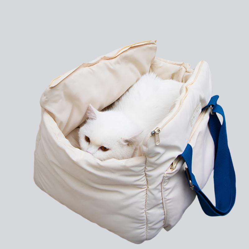 Beige Cat and Dog  Portable Shoulder Bag & Carrier