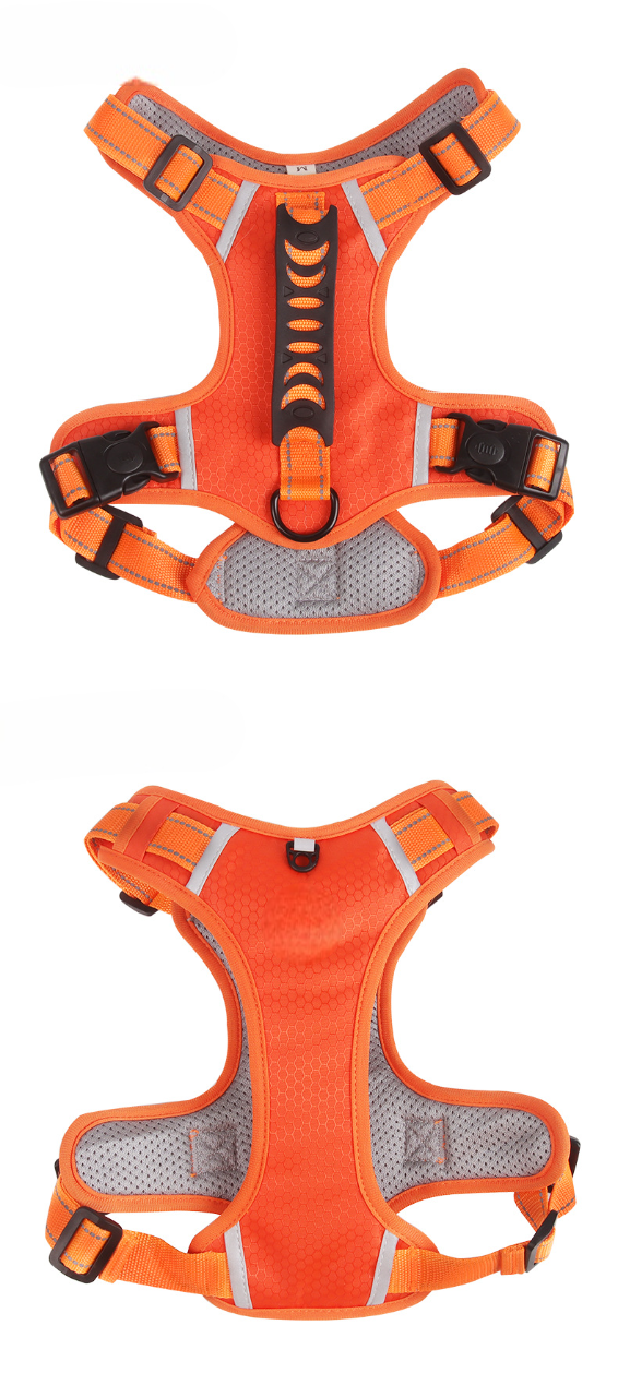 Pet Chest and Back Harness Vest-Style Reflective Large Dog Harness with Anti-Bursting Feature R-H524 - ri-son