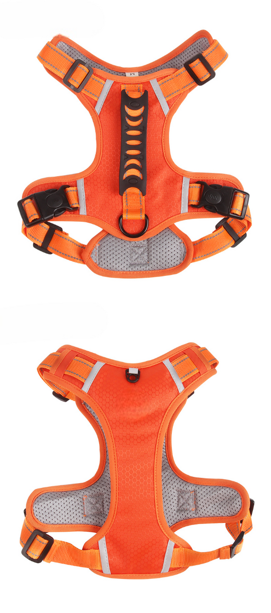 Pet Chest and Back Harness Vest-Style Reflective Large Dog Harness with Anti-Bursting Feature R-H524 - ri-son