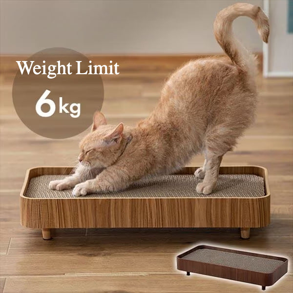 Durable Wooden Cat House with Integrated Scratching Board