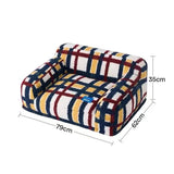 Mondrian-Inspired Check  (79x62x35 cm)