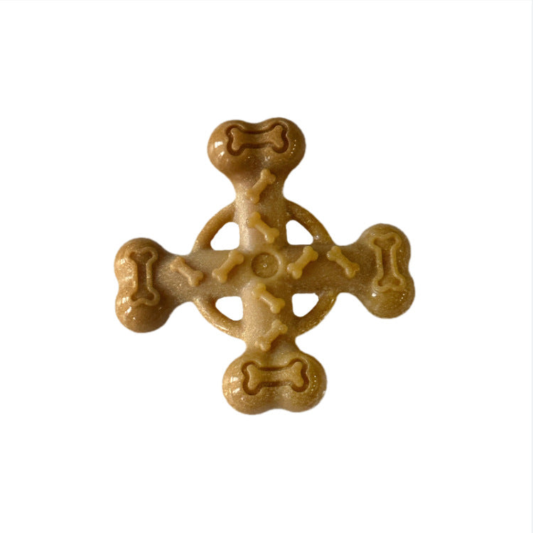 Cross-shaped Natural Rubber Dog Chew Toy - ri-son