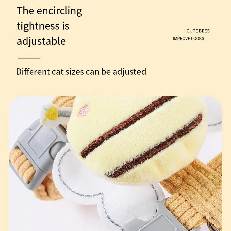 Bee Delight Cat Corduroy Harness