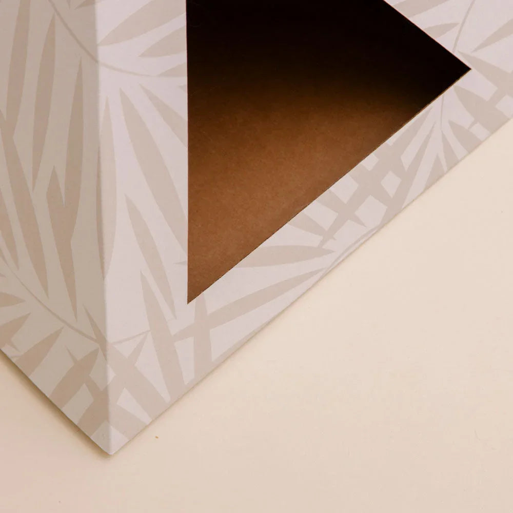 'Neutral Palm' Cardboard Cat Pyramid