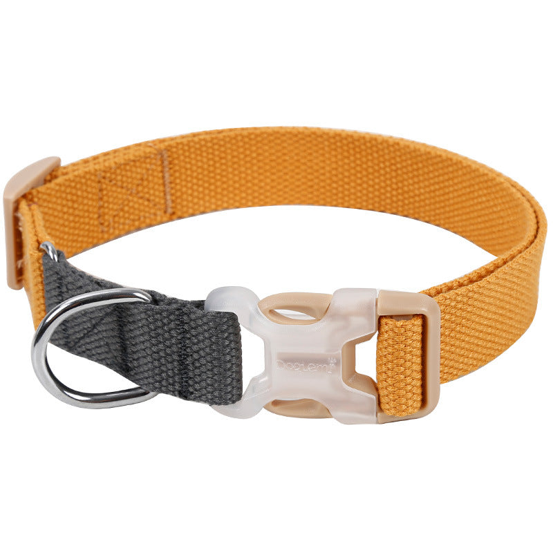 Corgi Neckband, Polyester-Cotton Webbing, No-Choke, Soft, Adjustable Dopamine Color Dog Collar - ri-son