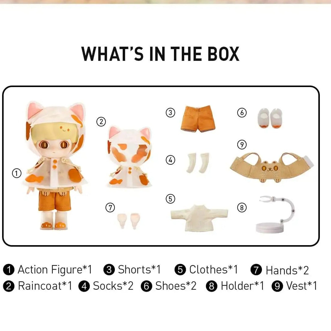 DIMOO Raincoat Cat Action Figure