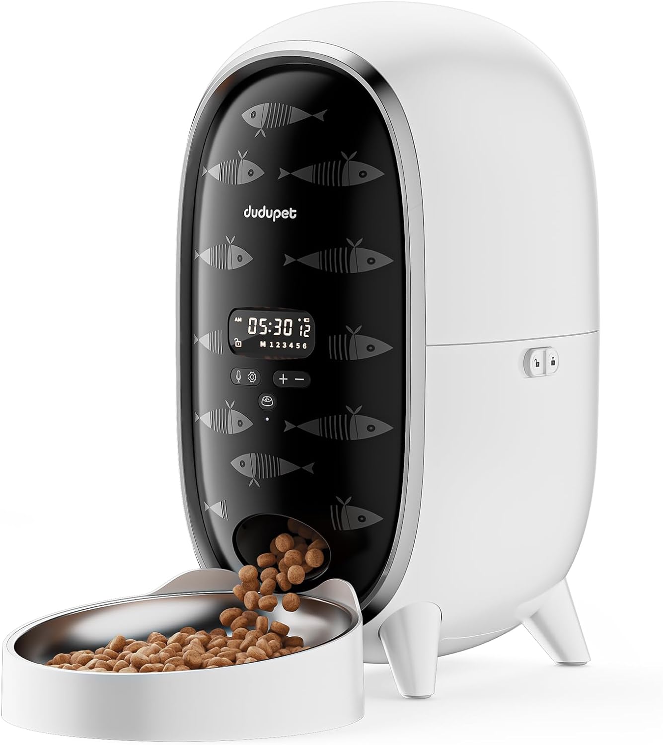 Automatic Cat Feeder R-F - 3L Capacity with Freshness Chamber, Battery-Operated, 6 Meals & 90 Portions, 10S Voice Recording - ri-son