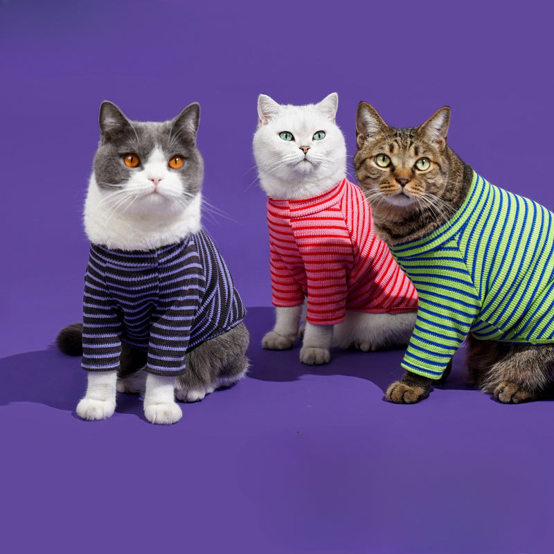 Zeze Striped Skin-Friendly Base Shirt for Cats & Dogs