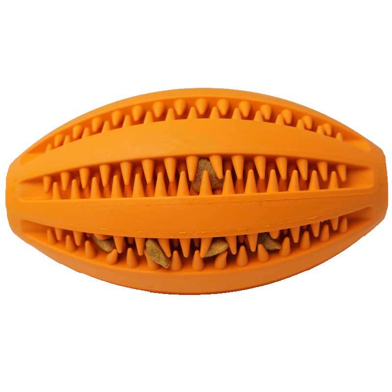 Dog Puzzle Toys For Big Dogs,Orange Football Dog Slow Feeder,Dog Interactive Toys - ri-son