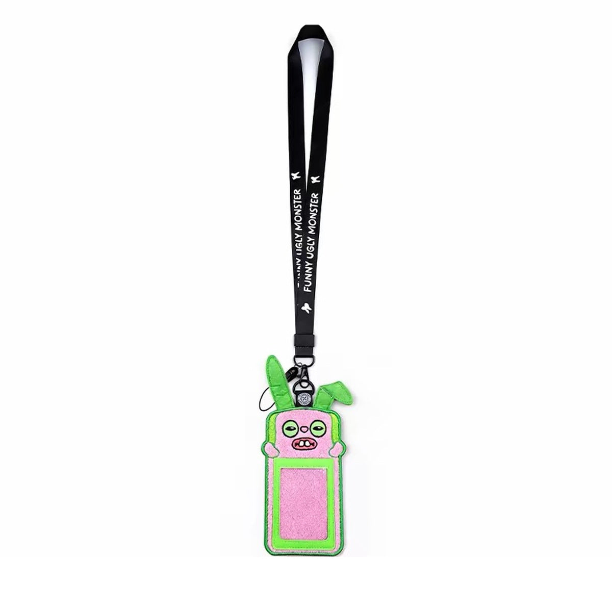 Fuggler Crazy Bunny Monster ID card holder lanyard with nylon strap and PVC window