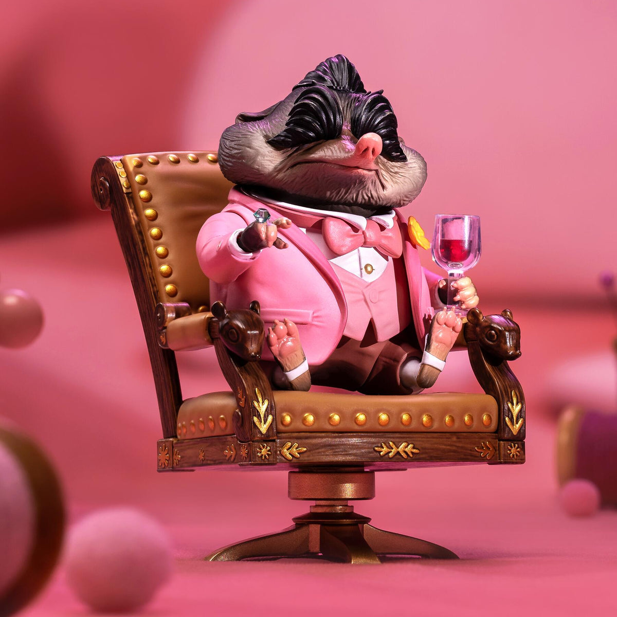 GONG Zootopia 2 Mr. Big pink suit action figure detail