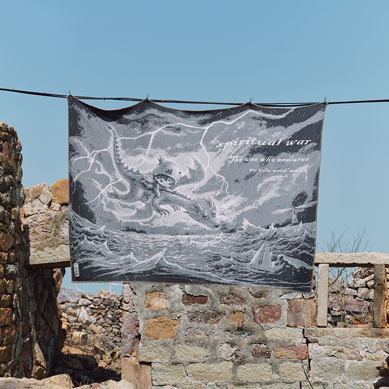 POP MART Hirono Whisper Within Spiritual War Cotton Blanket