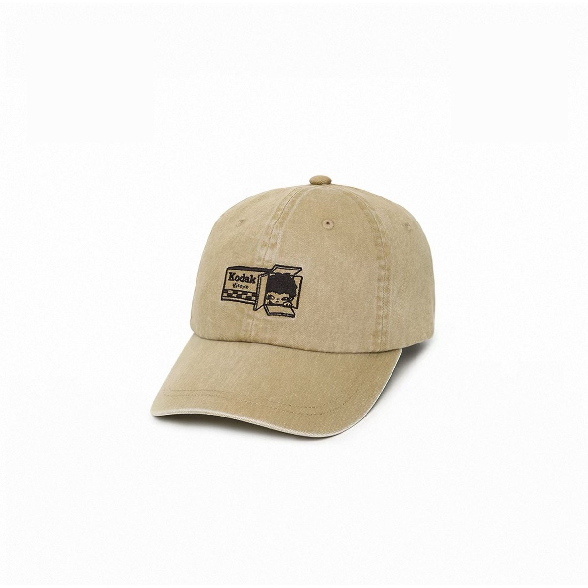 Hirono x Kodak Baseball Cap khaki front view