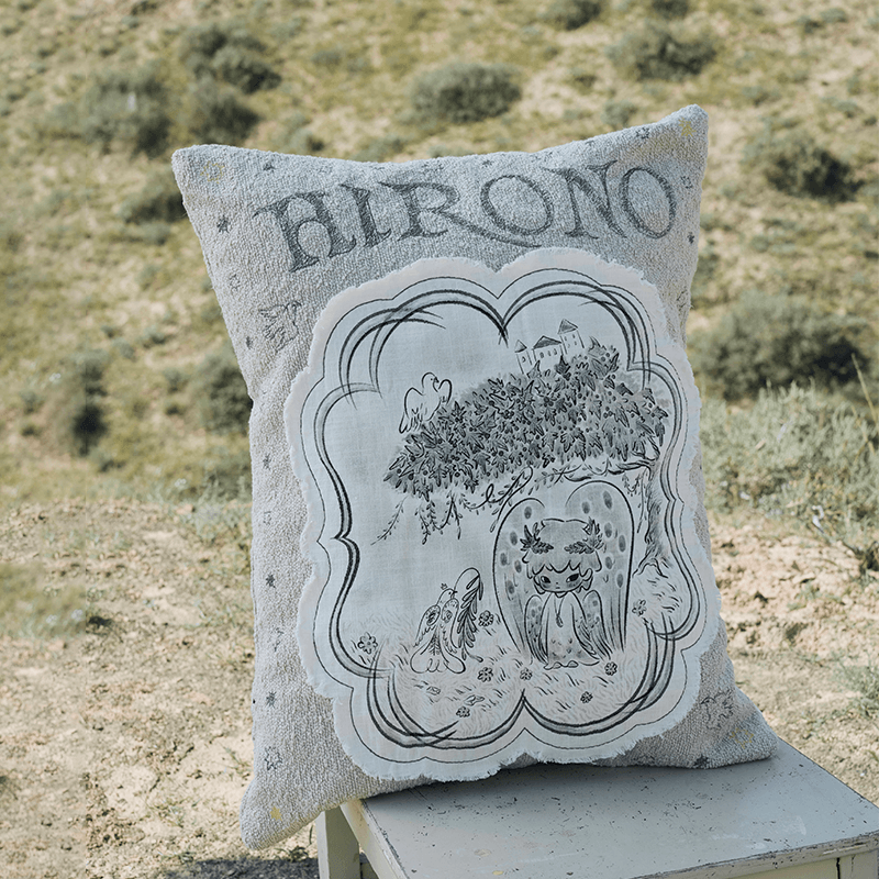 HIRONO pillow close-up lifestyle photo