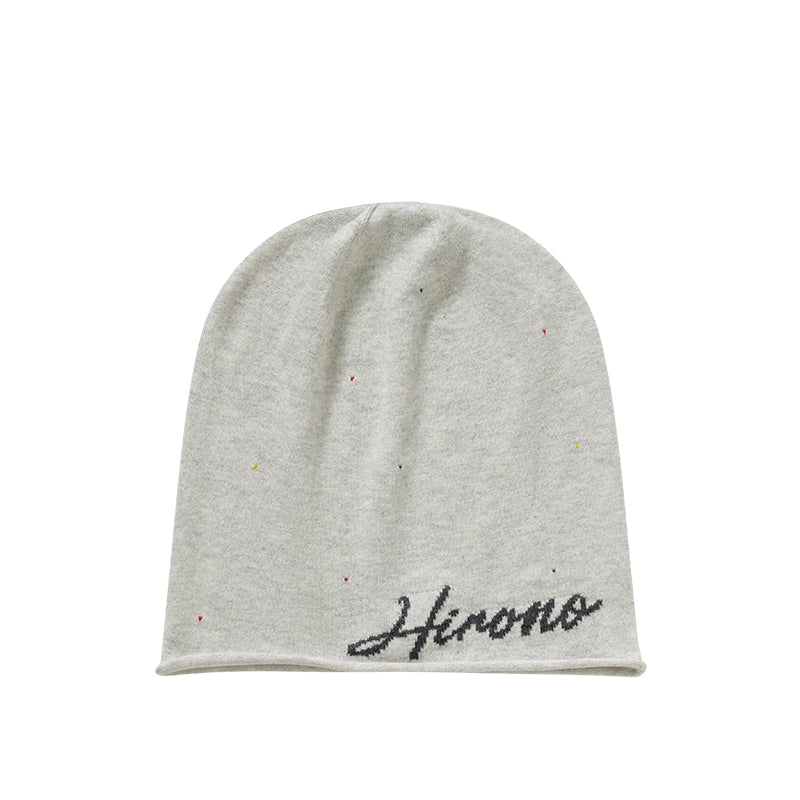 POP MART HIRONO Whisper Within beanie in cement gray with HIRONO logo